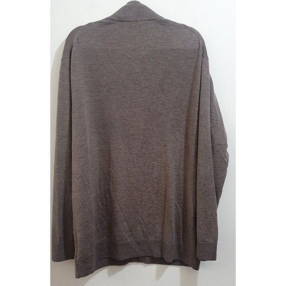 Michael Kors Mens 100% Merino Wool Baseball Jacket Brown Size 2XL - Picture 5 of 11